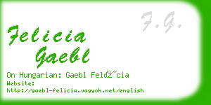 felicia gaebl business card